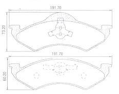 Pastillas de Freno (0740)(192MM) CHRYSLER DODGE DAKOTA (00/..)