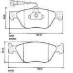 Pastillas de Freno (0372) (156MM) ALFA ROMEO 145/ FIAT MAREA, PUNTO