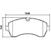 Pastillas de Freno (1073)(169MM) MERCEDES BENZ SPRINTER 515 CDI