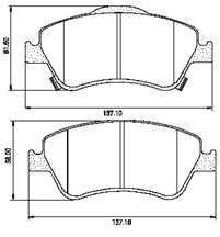 Pastillas de Freno (0910)(136MM) TOYOTA COROLLA - AURIS (06/..)
