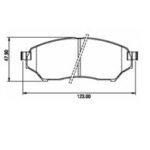 Pastillas de Freno (0729)(123MM) MITSUBISHI MONTERO 1.8 (01/..)
