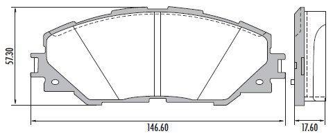 Pastillas de Freno (0863) (146MM) TOYOTA AURIS/ RAV 4 III 3.5