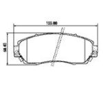 Pastillas de Freno (0908)(155MM) HONDA CRV III -ODYSSEY III  (04/..)