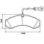 Pastillas de Freno (0585)(164MM) IVECO DAILY 35-30-49 (CON SENSOR)