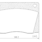 Pastillas de Freno (0287) (98MM) CHEVROLET400 / FORD FALCON, FAIRLANE