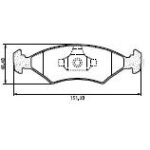 Pastillas de Freno (0986)(151MM) FORD COURRIER, FIESTA, KA (09/...)