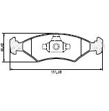 Pastillas de Freno (0986)(151MM) FORD COURRIER, FIESTA, KA (09/...)