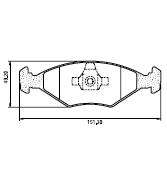 Pastillas de Freno (1056) (151MM) FIAT PALIO ELX/ FIRE/ WEEKEND 1.4/ SIENA