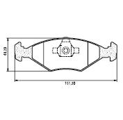 Pastillas de Freno (1055)(151MM) FIAT UNO CARGO, UNO FIRE, UNO MILLE