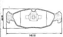 Pastillas de Freno (1040)(140MM)CHEVROLET AGILE, CORSA, CLASSIC, CELTA, PRISMA