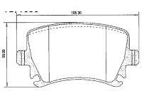 Pastillas de Freno (0839)(105MM) VW VENTO, BORA, GOLF, PASSAT /AUDI A3, A4, A6