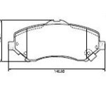 Pastillas de Freno (0954)(146MM) DODGE JOURNEY, CARAVAN / JEEP CHEROKEE