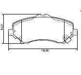 Pastillas de Freno (0954)(146MM) DODGE JOURNEY, CARAVAN / JEEP CHEROKEE