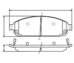 Pastillas de Freno (0874) (176MM) JEEP GRAND CHEROKEE 3.0/ 4.7/ 5.7 (05/10)