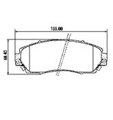 Pastillas de Freno (0908)(155MM) HONDA CRV III -ODYSSEY III  (04/..)