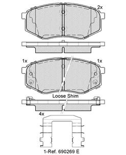 Pastillas de Freno (1118) (130MM) HYUNDAI TUCSON / KIA SPORTAGE DEL