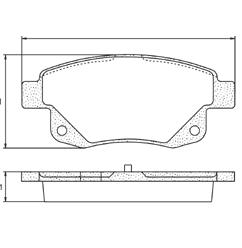 Pastillas de Freno (1068)(122MM) FORD TRANSIT 3330-3550, TOURNEO TRASERA