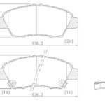 Pastillas de Freno (0952)(136MM) HONDA FIT II - INSIGHT II (08/..), CIVIC