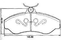 Pastillas de Freno (0624)(156MM) M. BENZ SPRINTER 311 - 313 (03/..)TRASERA