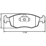 Pastillas de Freno (0279) (151MM) FORD ESCORT XR3-ORION/ VW POINTER-GOL