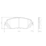 Pastillas de Freno (1279)(142MM) TOYOTA COROLLA CROSS/ CAMRY/ RAV4