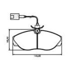 Pastillas de Freno (0713)(145MM) CITROEN JUMPER / FIAT DUCATO / PEUGEOT BOXER