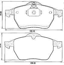 Pastillas de Freno (0378) (156MM) CHEVROLET VECTRA 2.0, 2.2 16V