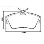 Pastillas de Freno (0373) (128MM) VOLKSWAGEN TRANSPORTER (95/97)