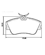 Pastillas de Freno (0373) (128MM) VOLKSWAGEN TRANSPORTER (95/97)