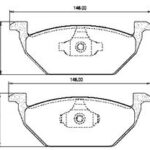 Pastillas de Freno (0643)(146MM) VW BORA, GOLF, NEW BEATLE / AUDI A3, TT / SEA