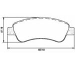 Pastillas de Freno (0688)(136MM) CITROEN XSARA BERLINGO / PEUGEOT 206, 307. 30