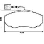 Pastillas de Freno (0769)(140MM)PEUGEOT BOXER / FIAT DUCATO / CITROEN JUMPER