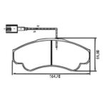 Pastillas de Freno (0764)(164MM)PEUGEOT BOXER / CITROEN JUMPER / FIAT DUCATO