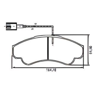 Pastillas de Freno (0764)(164MM)PEUGEOT BOXER / CITROEN JUMPER / FIAT DUCATO
