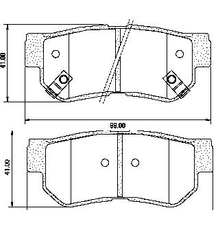 Pastillas de Freno (0760)(98MM) HYUNDAI SANTA FE, TUCSON / KIA SPORTAGE TRASER