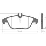 Pastillas de Freno (0885) (122MM) M BENZ CLASE C (TRASERA)