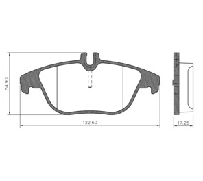 Pastillas de Freno (0885) (122MM) M BENZ CLASE C (TRASERA)