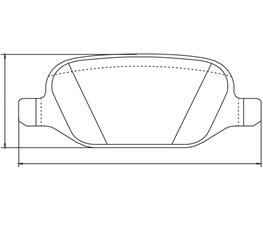 Pastillas de Freno (0979)(0666)(95MM) FIAT LINEA / PUNTO/ 500/ GRAN SIENA TRAS