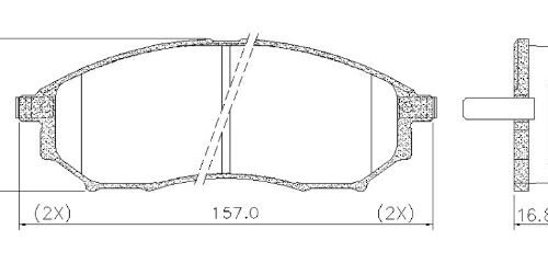 Pastillas de Freno (0942)(157MM) NISSAN MURANO, PATHFINDER, XTERRA, KOLEOS