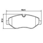 Pastillas de Freno (1219)(163MM) IVECO DAILY 55C16, SPRINTER 415/VW CRAFTER