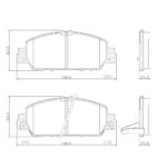 Pastillas de Freno (1144)(148MM) HONDA ACCORD 2.0 HYBRID - 2.4 - 3.5,  HRV