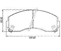 Pastillas de Freno (0406) (154MM) ASIA MOTOR TOPIC / KIA K-2700