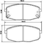 Pastillas de Freno (0899)(130MM) HYUNDAI I30 / KIA CARENS II - CEED (02/..)