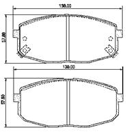 Pastillas de Freno (0899)(130MM) HYUNDAI I30 / KIA CARENS II - CEED (02/..)