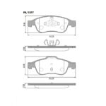Pastillas de Freno (IGUAL PD/1422)(1033)(155MM) RENAULT FLUENCE, DUSTER, MEGANE