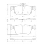 Pastillas de Freno (1222) (122MM) HONDA CIVIC 1.5 TURBO- 2.0 (TRASERA)