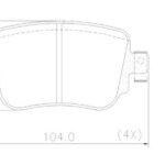 Pastillas de Freno (1169) (104MM) VOLKSWAGEN GOLF-PASSAT-CADDY (12/...) TRASERA