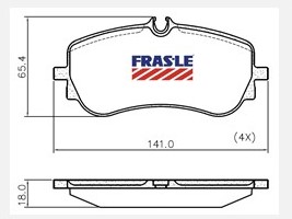Pastillas de Freno (1204) (141MM) VW AMAROK V6 (TRASERA) (17/...)