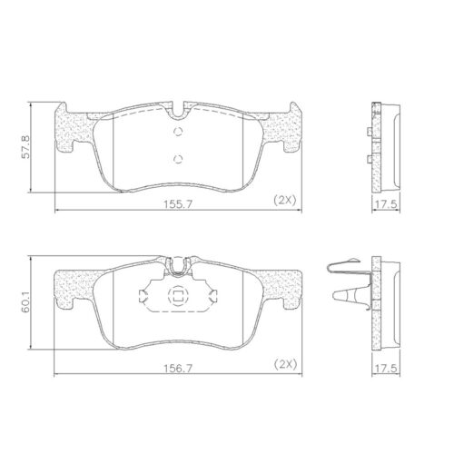 Pastillas de Freno (1112) (155MM) BMW 1 114-116-118-120- SERIE 2 218D