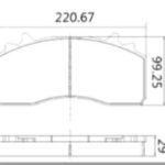 Pastillas de Freno (220MM) MERCEDES BENZ ACTROS/ ANTOS/ AROCS